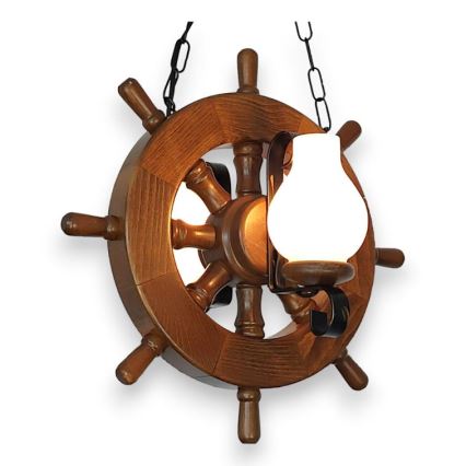 Brilagi - Hängeleuchte an Kette TIMONA 2xE14/40W/230V Buche/Walnuss