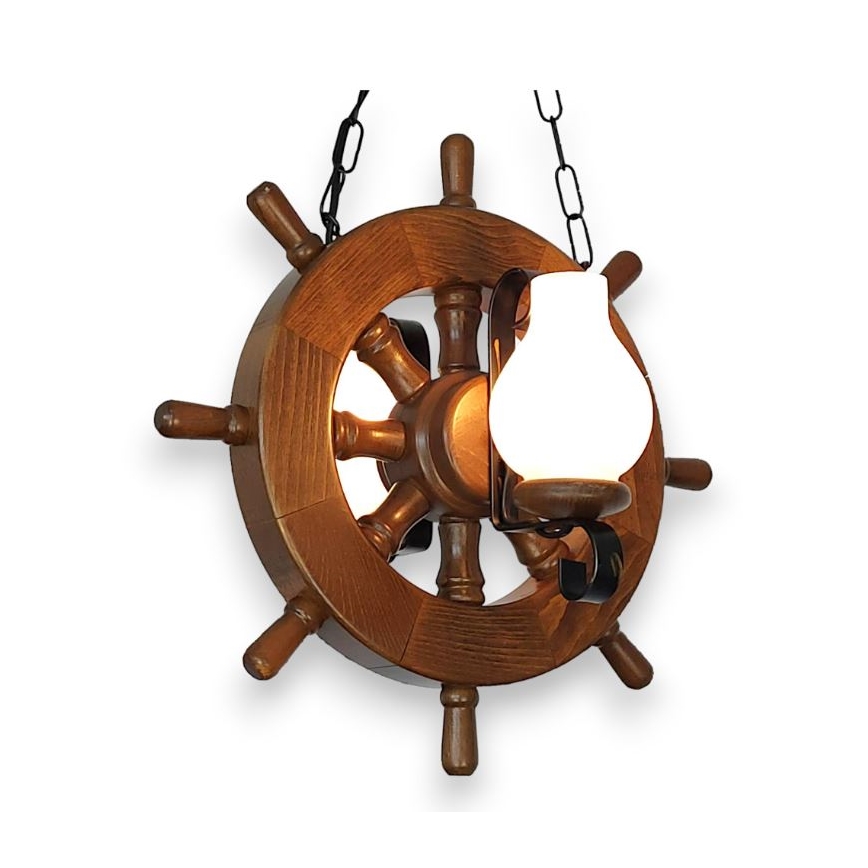 Brilagi - Hängeleuchte an Kette TIMONA 2xE14/40W/230V Buche/Walnuss