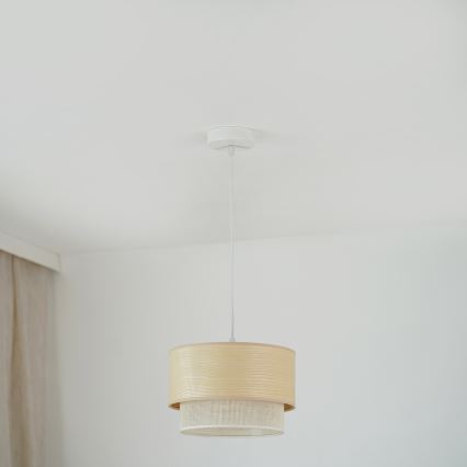 Brilagi - Hängeleuchte ARIZONA BOHO 1xE27/15W/230V d 25 cm beige/weiß