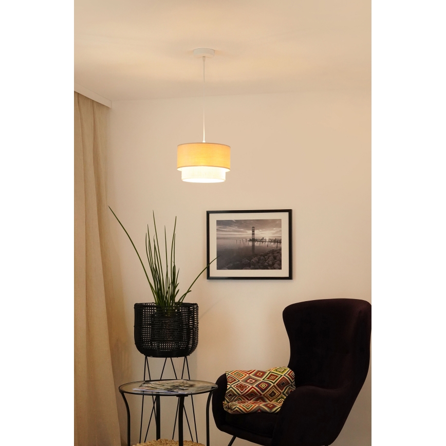 Brilagi - Hängeleuchte ARIZONA BOHO 1xE27/15W/230V d 25 cm beige/weiß