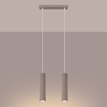Brilagi - Hängeleuchte CRESTO 2xGU10/10W/230V taupe