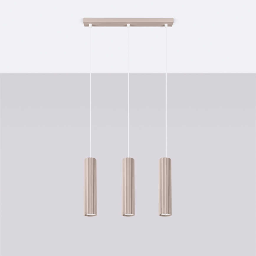 Brilagi - Hängeleuchte CRESTO 3xGU10/10W/230V taupe