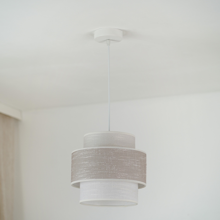 Brilagi - Hängeleuchte DOVER SPACE 1xE27/15W/230V d 25 cm grau/cremefarben