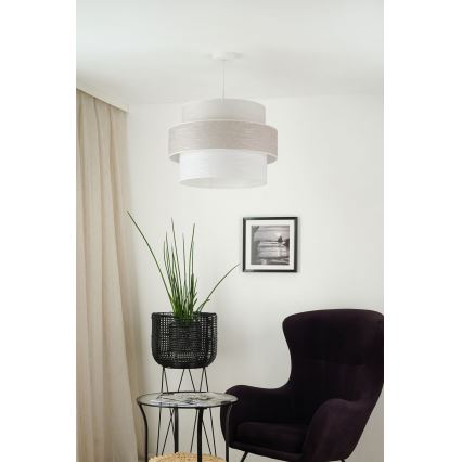 Brilagi - Hängeleuchte DOVER SPACE 1xE27/15W/230V d 50 cm grau/cremefarben