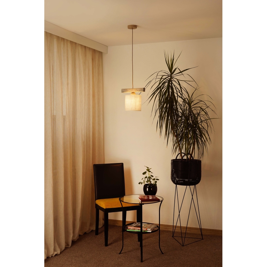 Brilagi - Hängeleuchte FOREST 1xE27/15W/230V Kiefer/braun/cremefarben