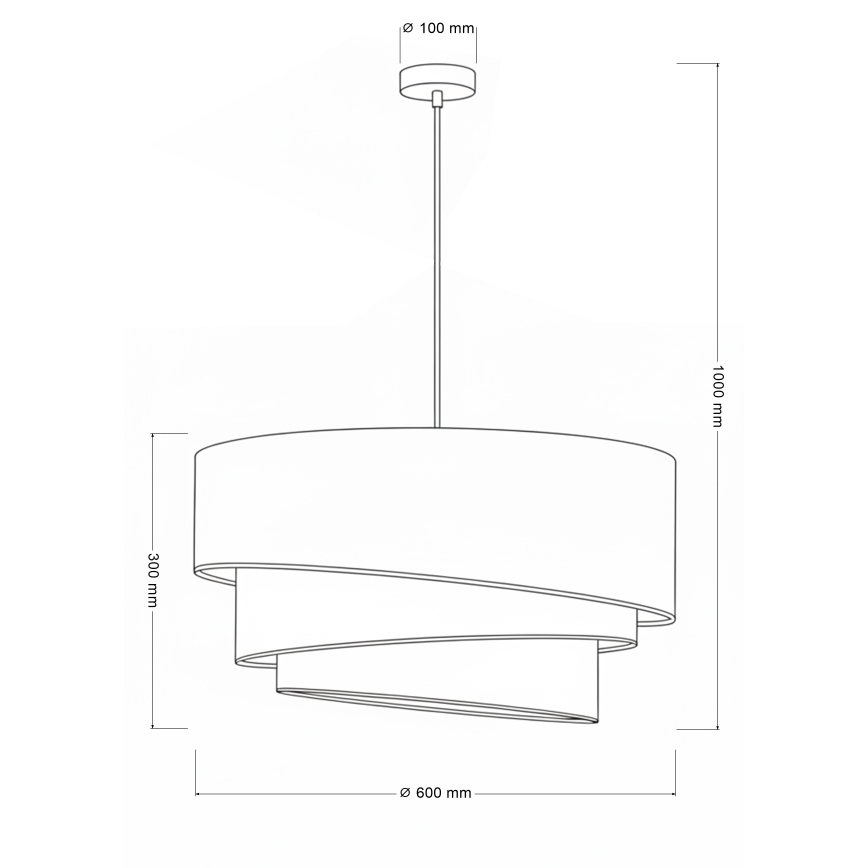 Brilagi - Hängeleuchte mit Kabel TRIO 3xE27/60W/230V, Ø 60 cm, braun/beige/weiß