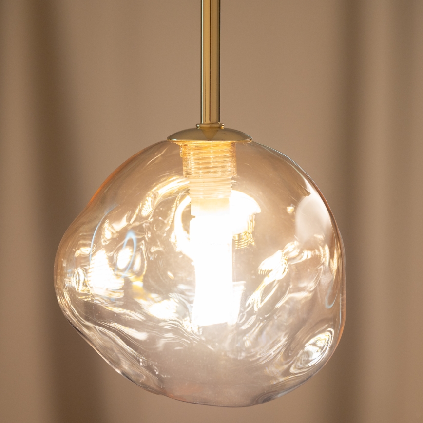 BRILAGI - Hängeleuchte mit Kabel VULCANO 1xG9/8W/230V Ø 15 cm Gold/rauchbeige