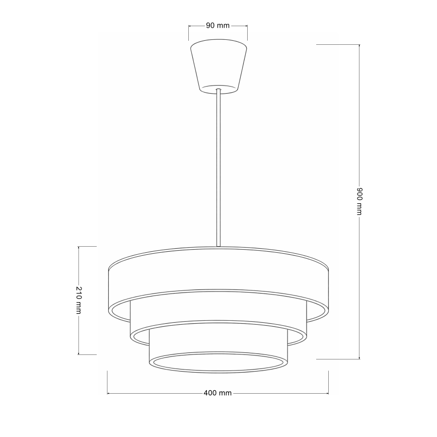 Brilagi - Hängeleuchte mit Kabelaufhängung LUNETA 1xE27/60W/230V Ø 40 cm creme/gold