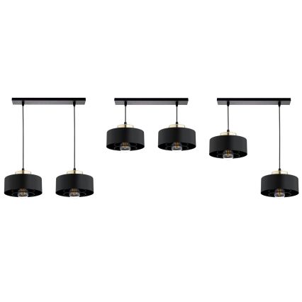 Brilagi - Hängeleuchte mit Kabelaufhängung SPRING 2xE27/60W/230V schwarz/gold