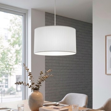 Brilagi - Hängeleuchte mit Seil SIRIJA MODERN 1xE27/60W/230V Ø 35 cm weiß