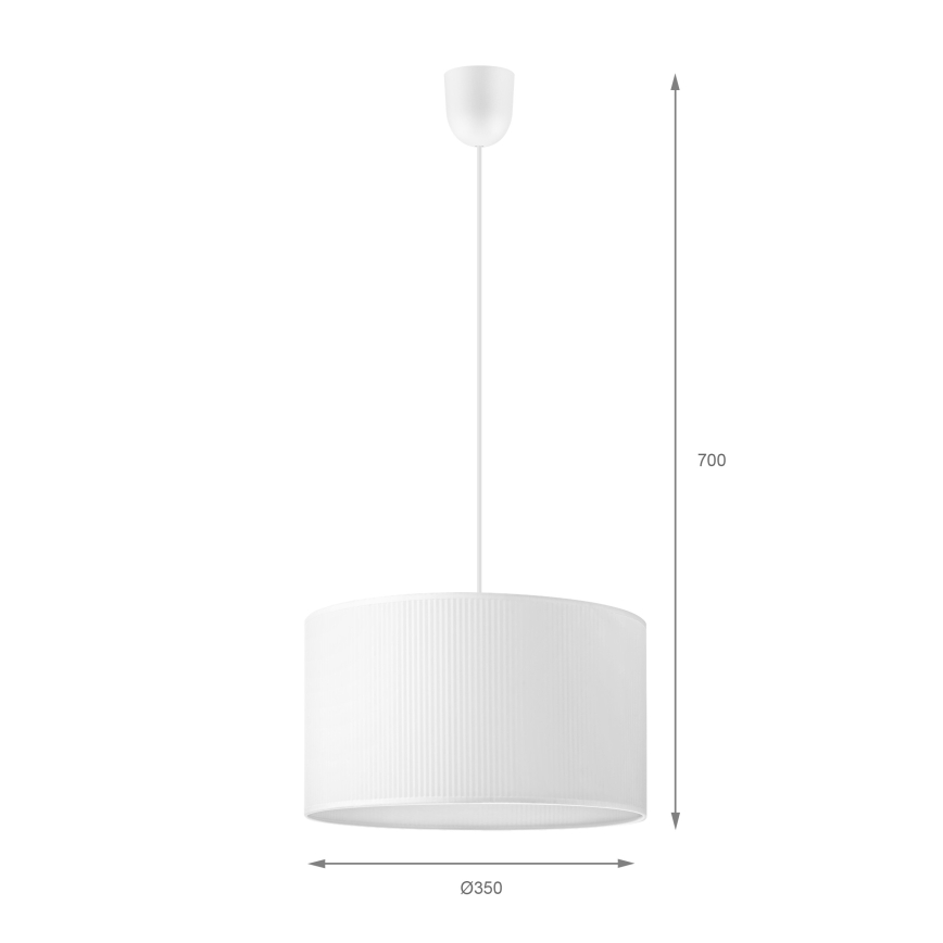 Brilagi - Hängeleuchte mit Seil SIRIJA MODERN 1xE27/60W/230V Ø 35 cm weiß