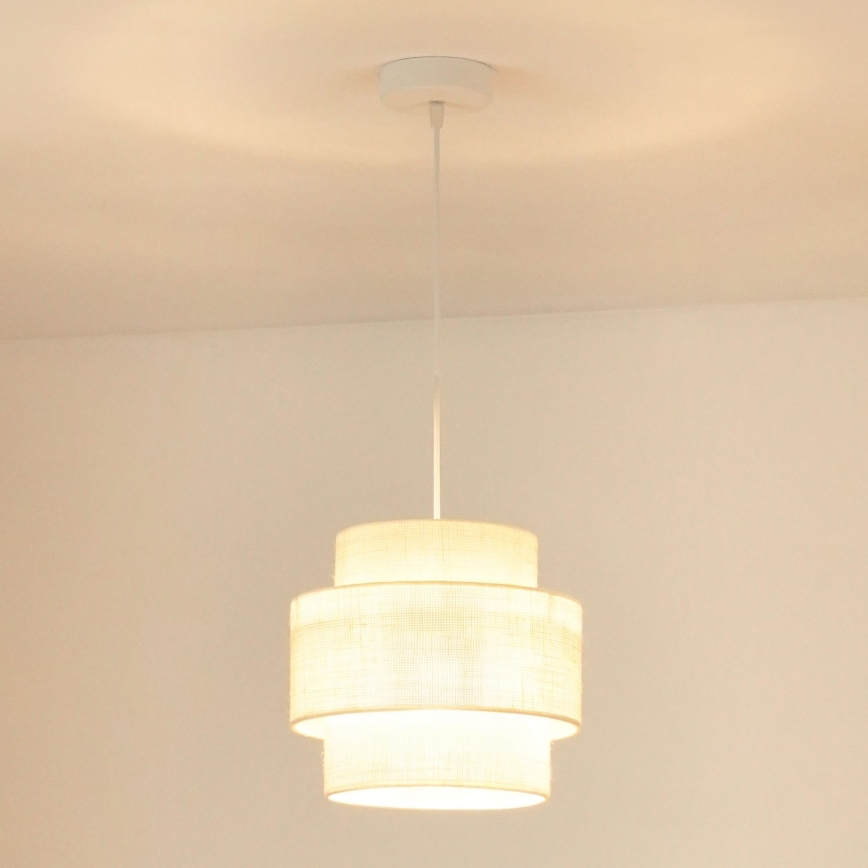 Brilagi - Hängeleuchte SPACE YUTE 1xE27/15W/230V d 25 cm cremefarben/weiß