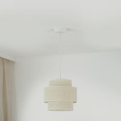 Brilagi - Hängeleuchte SPACE YUTE 1xE27/15W/230V d 25 cm cremefarben/weiß