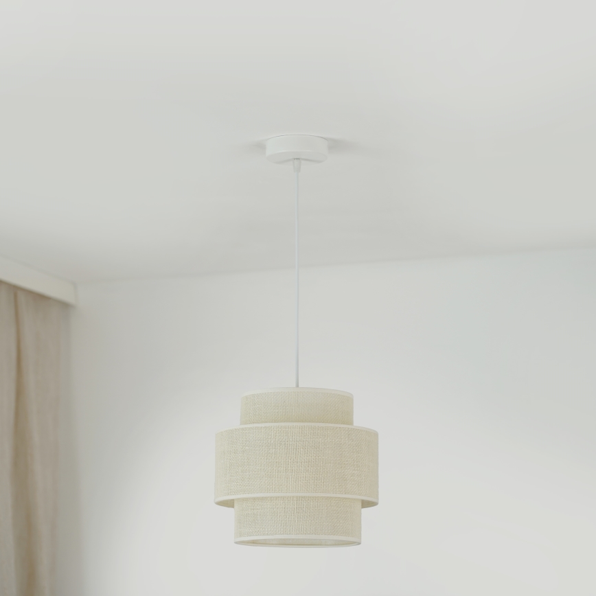 Brilagi - Hängeleuchte SPACE YUTE 1xE27/15W/230V d 25 cm cremefarben/weiß