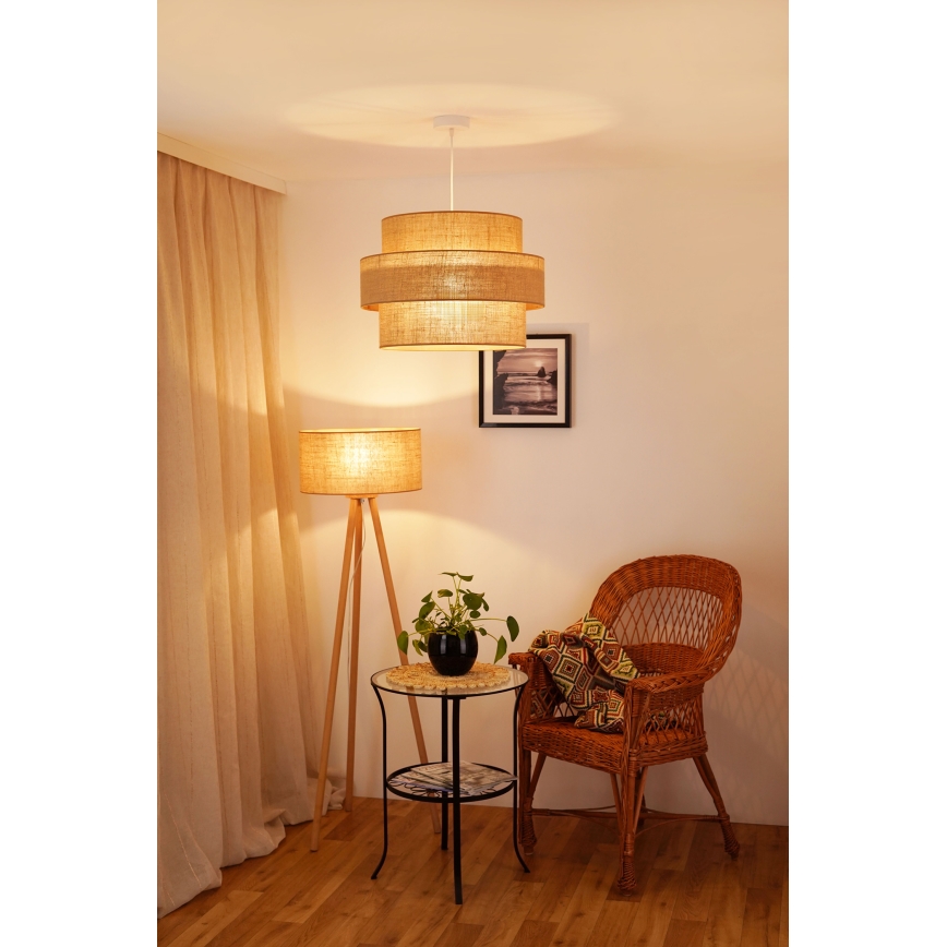 Brilagi - Hängeleuchte SPACE YUTE 1xE27/15W/230V d 50 cm beige/weiß