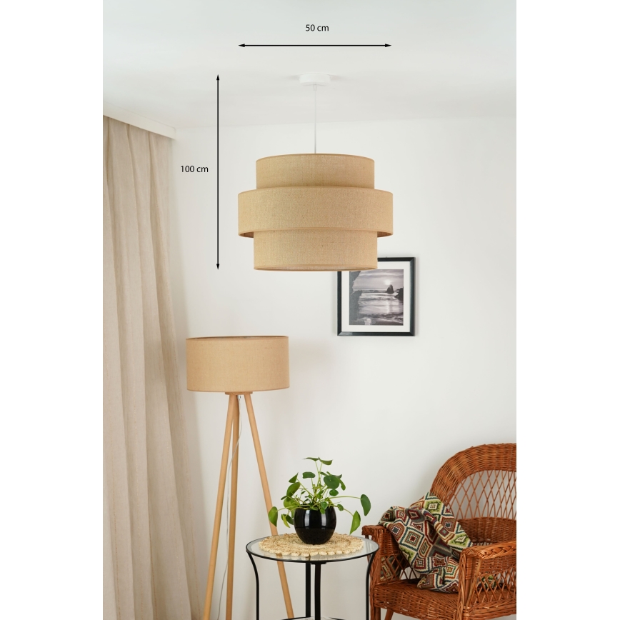 Brilagi - Hängeleuchte SPACE YUTE 1xE27/15W/230V d 50 cm beige/weiß