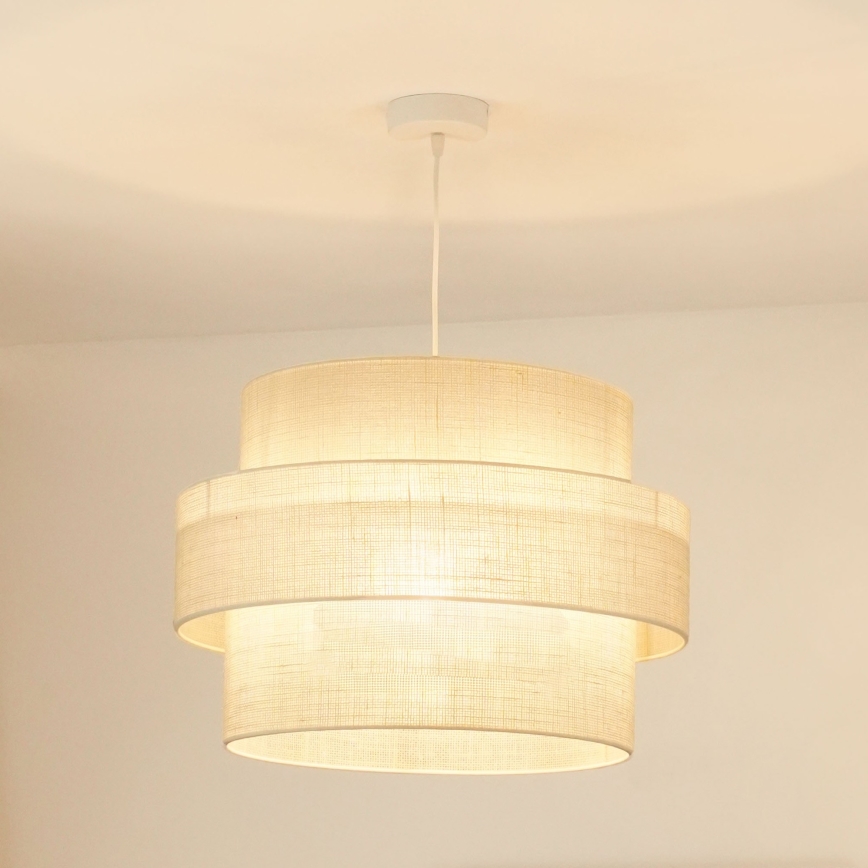 Brilagi - Hängeleuchte SPACE YUTE 1xE27/15W/230V d 50 cm cremefarben/weiß