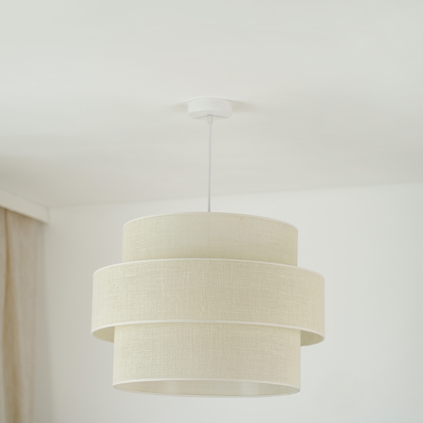 Brilagi - Hängeleuchte SPACE YUTE 1xE27/15W/230V d 50 cm cremefarben/weiß