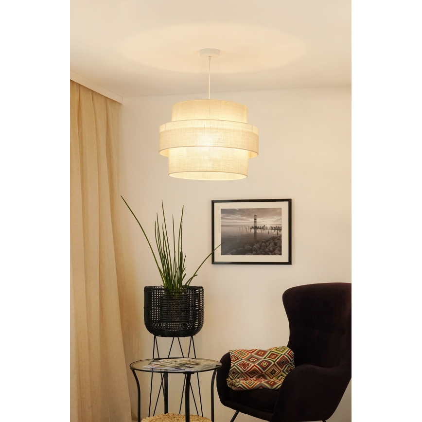 Brilagi - Hängeleuchte SPACE YUTE 1xE27/15W/230V d 50 cm cremefarben/weiß