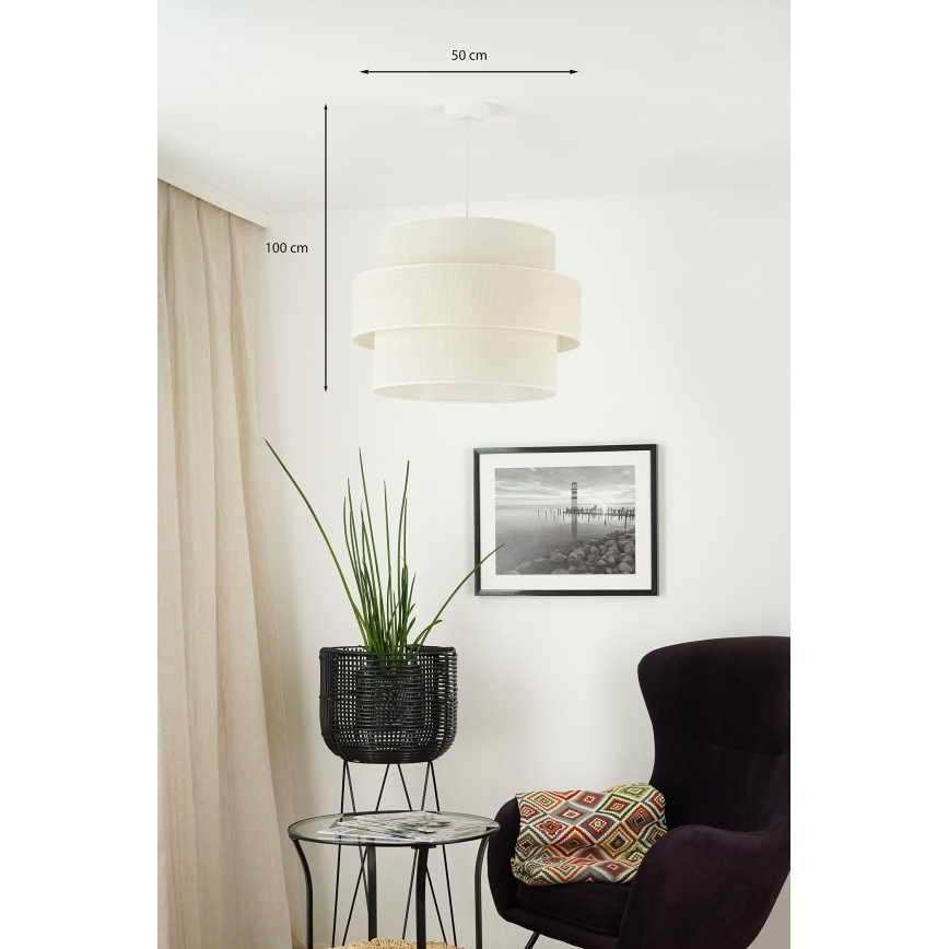 Brilagi - Hängeleuchte SPACE YUTE 1xE27/15W/230V d 50 cm cremefarben/weiß