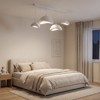 Brilagi - Hängeleuchte WABI SABI an Kabel 4xE27/40W/230V weiß