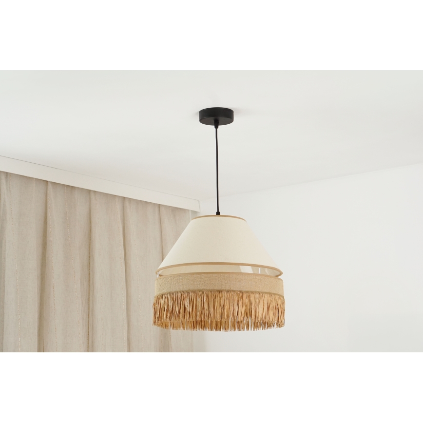 Brilagi - Hängeleuchte WINNETOU AVIGNION 1xE27/15W/230V d 35 cm braun/cremefarben