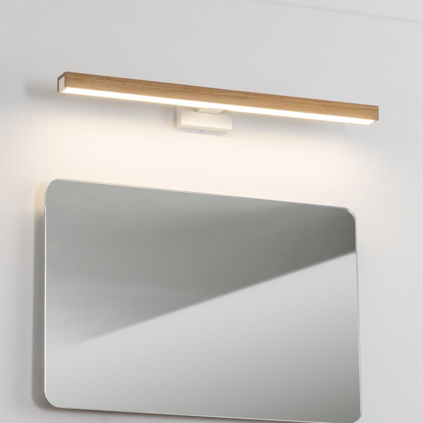Brilagi - Illuminazione a LED per specchi da bagno WOODY MIRROR LED/12W/230V 60 cm IP44 quercia/bianco