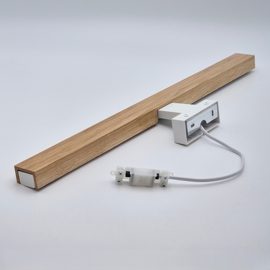 Brilagi - Illuminazione a LED per specchi da bagno WOODY MIRROR LED/12W/230V 60 cm IP44 quercia/bianco