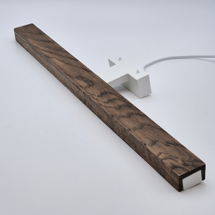 Brilagi - Illuminazione a LED per specchi da bagno WOODY MIRROR LED/12W/230V 60 cm IP44 quercia noce/bianco
