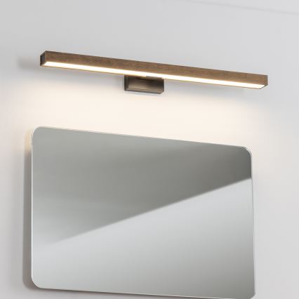 Brilagi - Illuminazione a LED per specchi da bagno WOODY MIRROR LED/12W/230V 60 cm IP44 quercia noce/nero