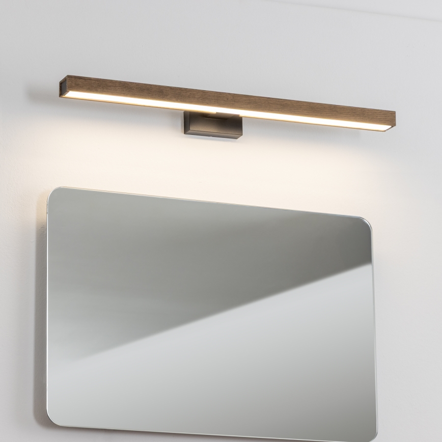Brilagi - Illuminazione a LED per specchi da bagno WOODY MIRROR LED/12W/230V 60 cm IP44 quercia noce/nero