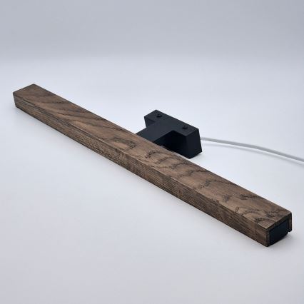Brilagi - Illuminazione a LED per specchi da bagno WOODY MIRROR LED/12W/230V 60 cm IP44 quercia noce/nero