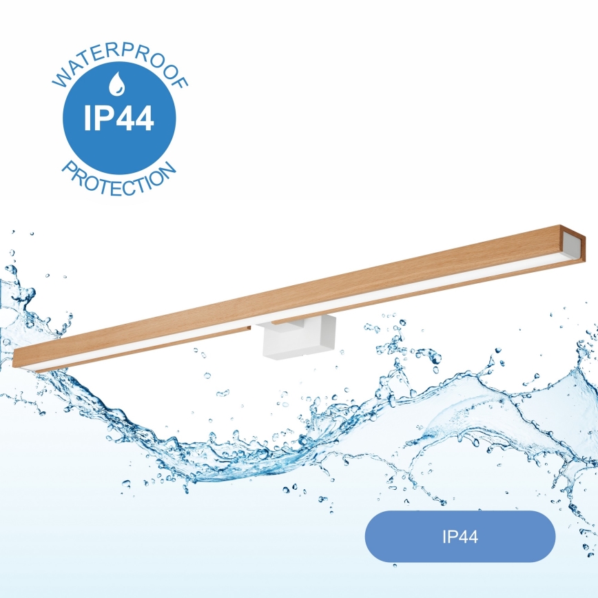 Brilagi - Illuminazione a LED per specchi da bagno WOODY MIRROR LED/15W/230V 90 cm IP44 quercia/bianco