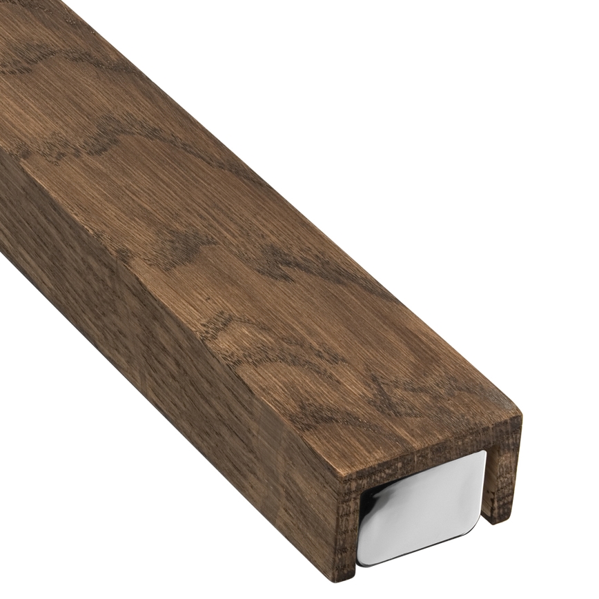 Brilagi - Illuminazione a LED per specchi da bagno WOODY MIRROR LED/15W/230V 90 cm IP44 quercia noce/cromo lucido