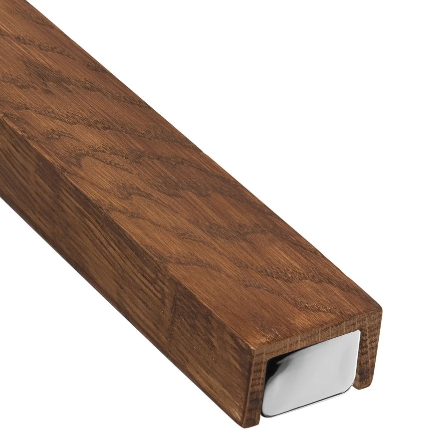 Brilagi - Illuminazione a LED per specchi da bagno WOODY MIRROR LED/15W/230V 90 cm IP44 quercia ciliegio/cromo lucido