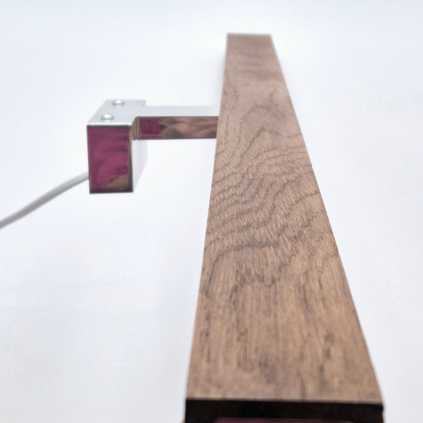 Brilagi - Illuminazione a LED per specchi da bagno WOODY MIRROR LED/15W/230V 90 cm IP44 quercia ciliegio/cromo lucido