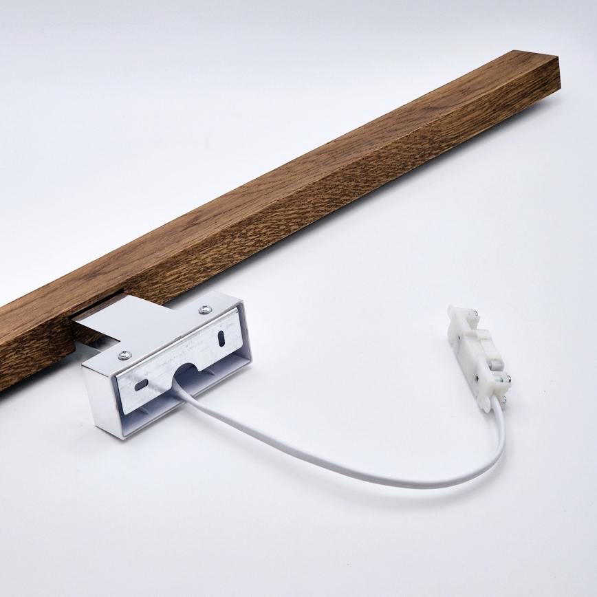 Brilagi - Illuminazione a LED per specchi da bagno WOODY MIRROR LED/15W/230V 90 cm IP44 quercia ciliegio/cromo lucido