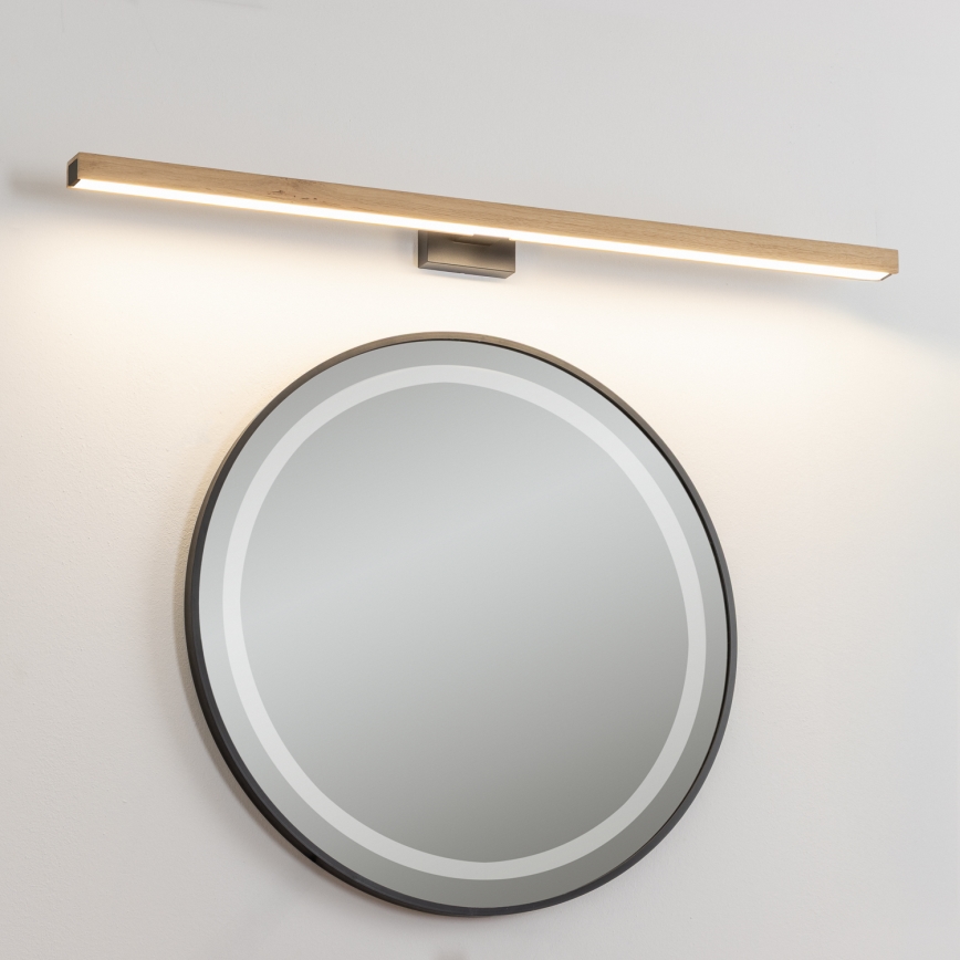 Brilagi - Illuminazione a LED per specchi da bagno WOODY MIRROR LED/15W/230V 90 cm IP44 quercia/nero