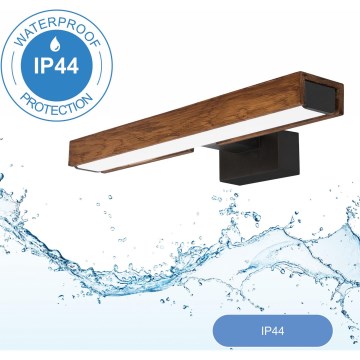Brilagi - Illuminazione a LED per specchi da bagno WOODY MIRROR LED/8W/230V 40 cm IP44 quercia ciliegio/nero