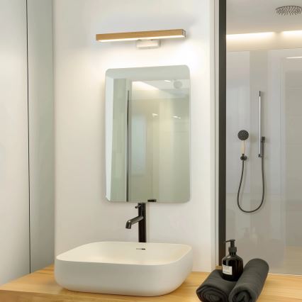 Brilagi - Illuminazione a LED per specchi da bagno WOODY MIRROR LED/8W/230V 40 cm IP44 quercia/bianco