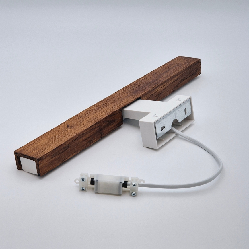 Brilagi - Illuminazione a LED per specchi da bagno WOODY MIRROR LED/8W/230V 40 cm IP44 quercia ciliegio/bianco