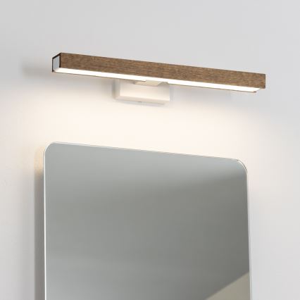 Brilagi - Illuminazione a LED per specchi da bagno WOODY MIRROR LED/8W/230V 40 cm IP44 quercia noce/bianco