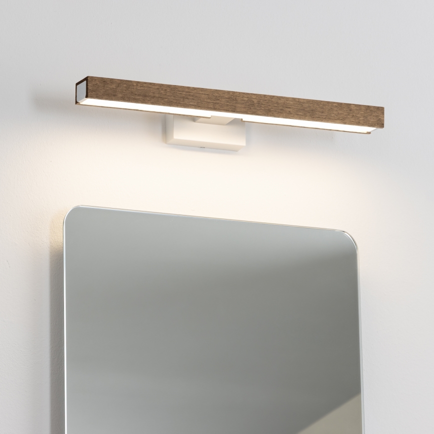Brilagi - Illuminazione a LED per specchi da bagno WOODY MIRROR LED/8W/230V 40 cm IP44 quercia noce/bianco