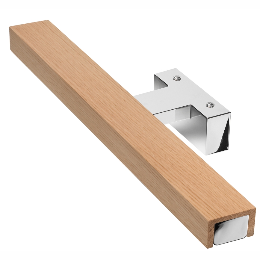 Brilagi - Illuminazione a LED per specchi da bagno WOODY MIRROR LED/8W/230V 40 cm IP44 quercia/cromo lucido