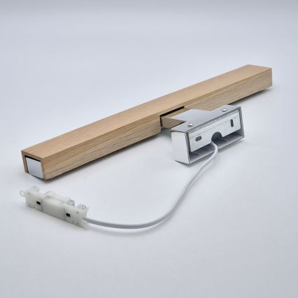 Brilagi - Illuminazione a LED per specchi da bagno WOODY MIRROR LED/8W/230V 40 cm IP44 quercia/cromo lucido