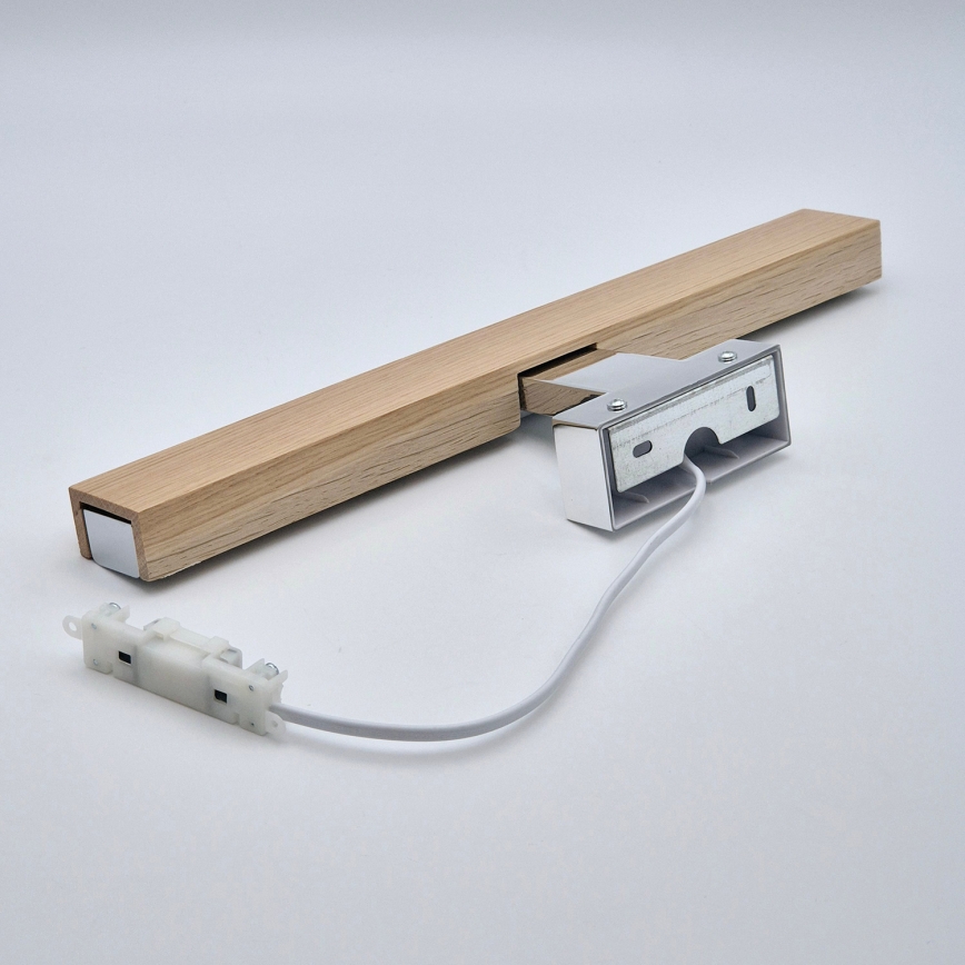 Brilagi - Illuminazione a LED per specchi da bagno WOODY MIRROR LED/8W/230V 40 cm IP44 quercia/cromo lucido