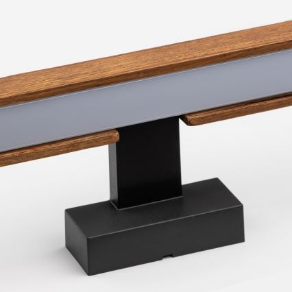 Brilagi - Illuminazione a LED per specchi da bagno WOODY MIRROR LED/8W/230V 40 cm IP44 quercia ciliegio/nero
