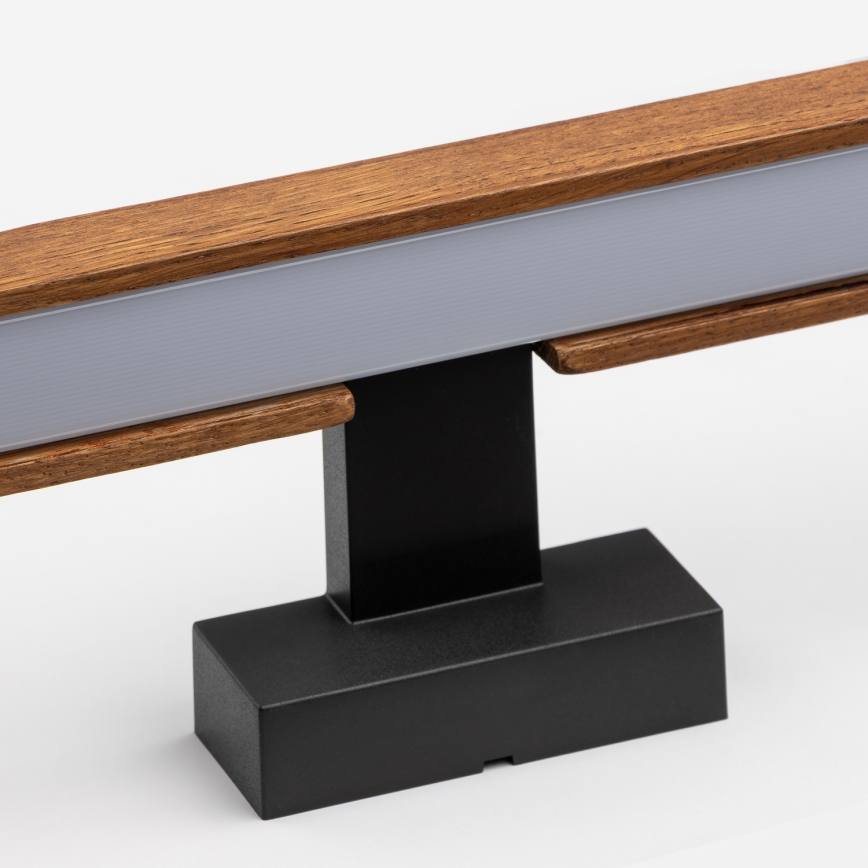 Brilagi - Illuminazione a LED per specchi da bagno WOODY MIRROR LED/8W/230V 40 cm IP44 quercia ciliegio/nero