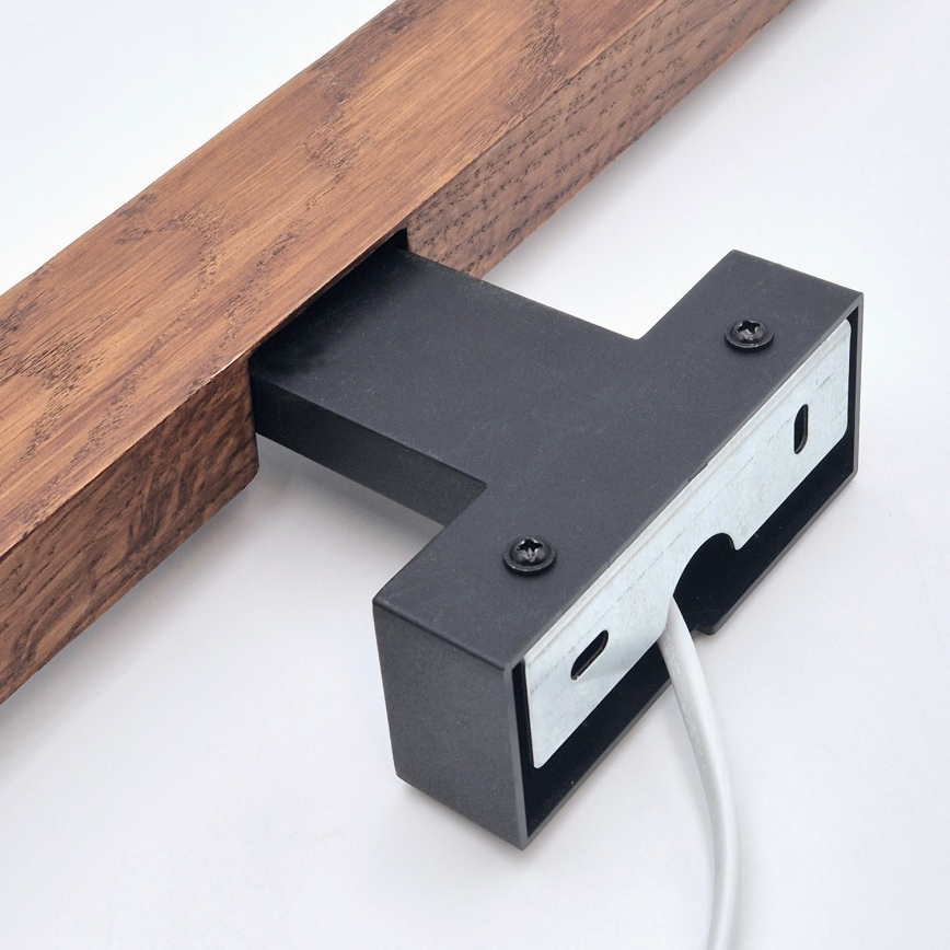 Brilagi - Illuminazione a LED per specchi da bagno WOODY MIRROR LED/8W/230V 40 cm IP44 quercia ciliegio/nero