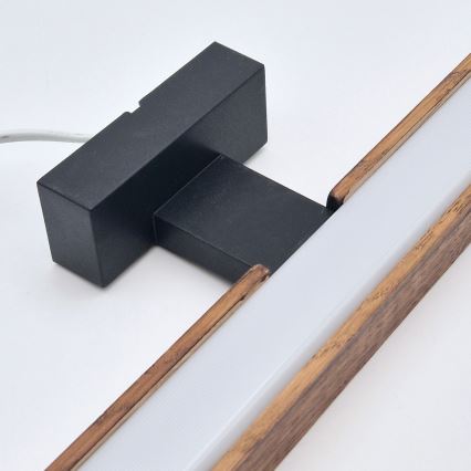 Brilagi - Illuminazione a LED per specchi da bagno WOODY MIRROR LED/8W/230V 40 cm IP44 quercia ciliegio/nero